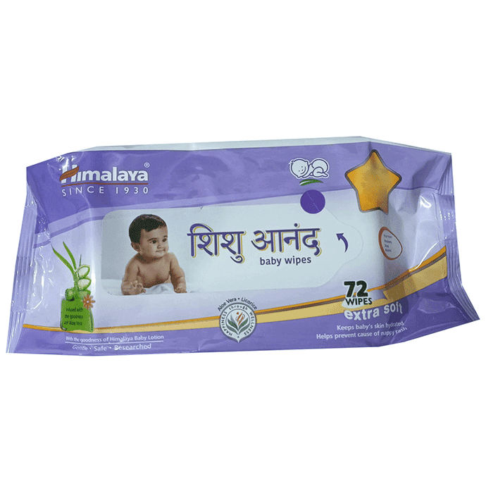Himalaya Baby Himalaya Shishu Anand Baby Wipes (72 Each)