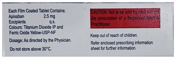 Elixaban 2.5mg Tablet thumbnail 3